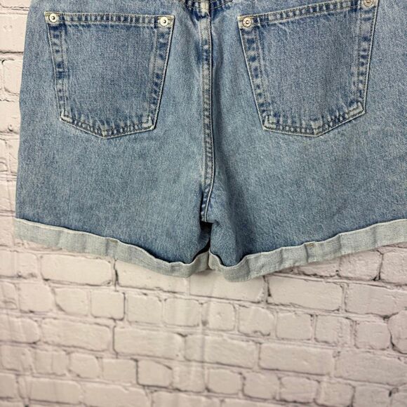 Vintage Gap Loose Fit Cuffed Jean Shorts Y2K Button Fly Size Size 12 C - Picture 10 of 11
